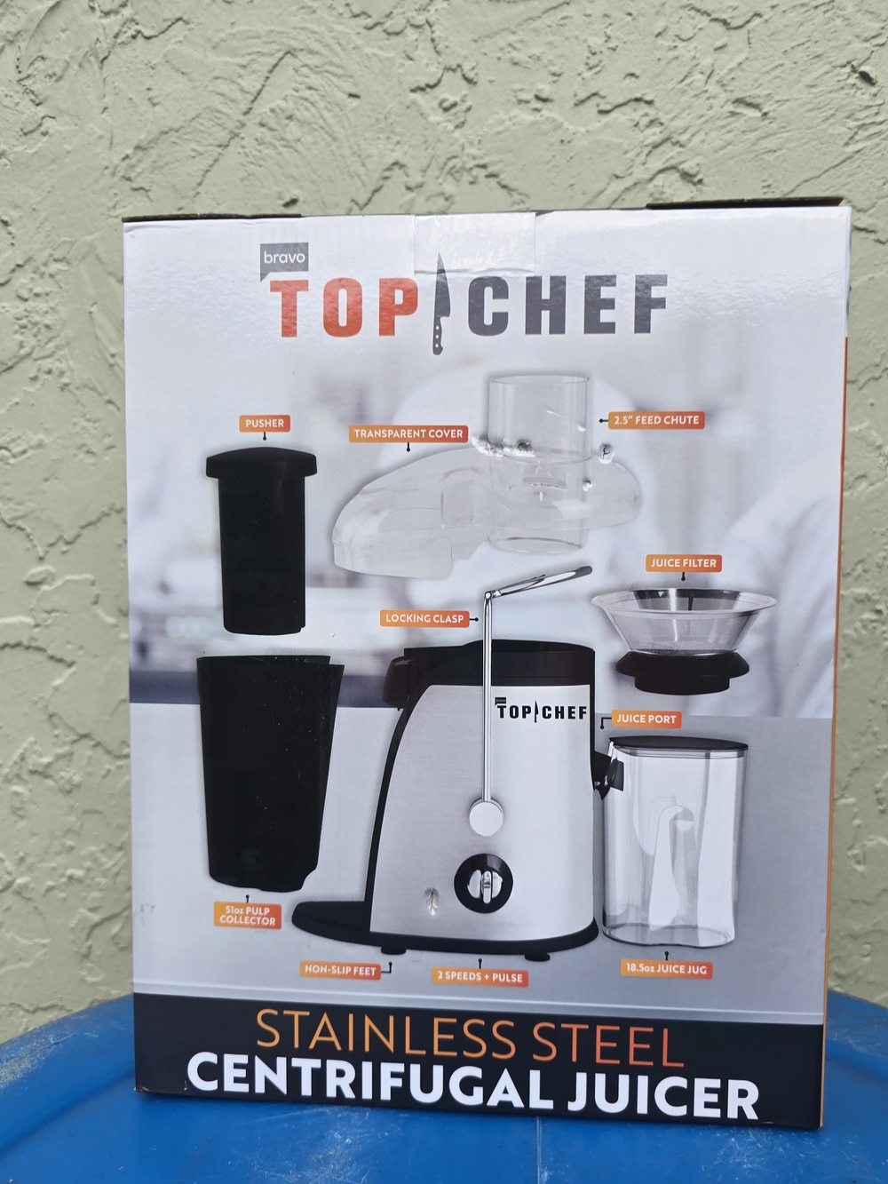 Bravo Top Chef Stainless Steel Centrifugal Juicer 400W 2-Speed Pulse New Sealed